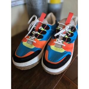 Holo Footwear Maverick Womens Blue Orange 90s Sneakers HW511021 Size 9.5